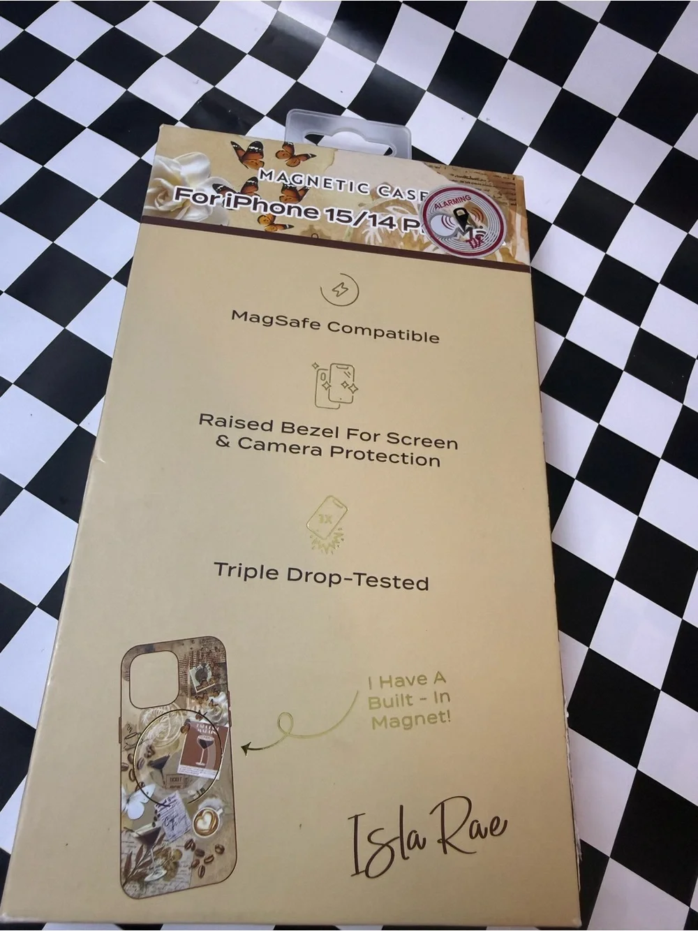 Magnetic Case for iPhone 15/14 Pro Max – Gold Beige